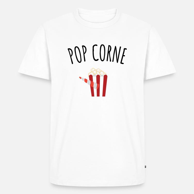 pop corne - T-shirt Premium bio Homme - blanc