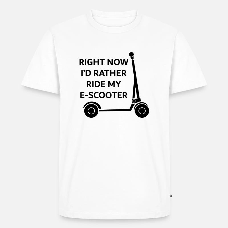 E-Scooter E-Roller Scooter - Männer Premium Bio T-Shirt - Weiß
