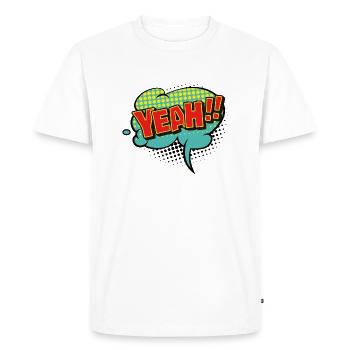 popart 1 - Men's Premium Organic T-Shirt - white - Front - Nico (187cm)