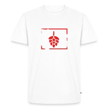 Bière Vin Whisky Schnaps Alcool - T-shirt Premium bio Homme - blanc - Devant - Nico (187cm)