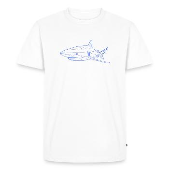 Shark - Men's Premium Organic T-Shirt - white - Front - Nico (187cm)