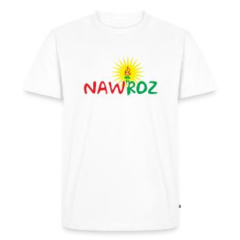 Nawroz 0001 - T-shirt Premium bio Homme - blanc - Devant - Nico (187cm)