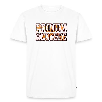 D’ABORD, NE PAS NUIRE | PRIMUM NON NOCERE - T-shirt Premium bio Homme - blanc - Devant - Nico (187cm)