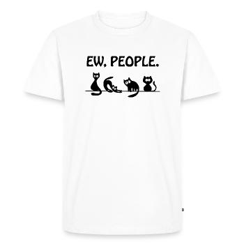 EW People Black Cats Funny Cat - T-shirt Premium bio Homme - blanc - Devant - Nico (187cm)