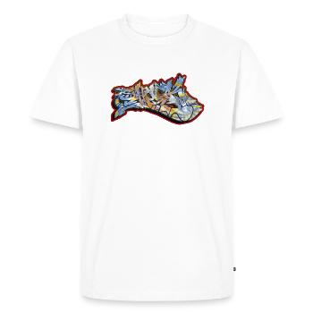 Shock without background - Men's Premium Organic T-Shirt - white - Front - Nico (187cm)