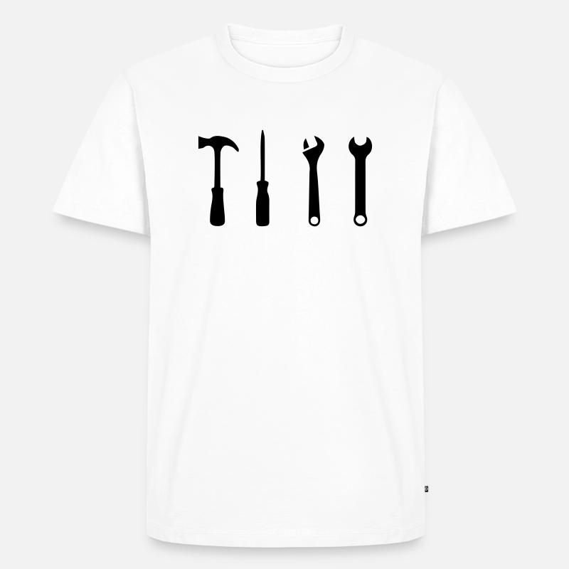 werkzeug - Männer Premium Bio T-Shirt - Weiß