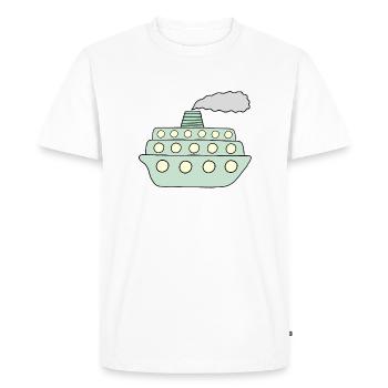 Navire vert - T-shirt Premium bio Homme - blanc - Devant - Nico (187cm)