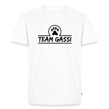 Équipe Gassi - T-shirt Premium bio Homme - blanc - Devant - Nico (187cm)
