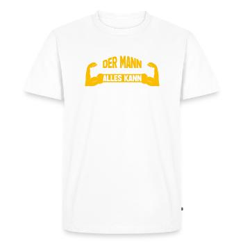 Alex Der Mann Der Alles Kann Vorname Alex - Männer Premium Bio T-Shirt - Weiß - Vorne - Nico (187cm)