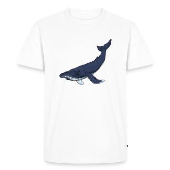 Couleur baleine bleue - T-shirt Premium bio Homme - blanc - Devant - Nico (187cm)