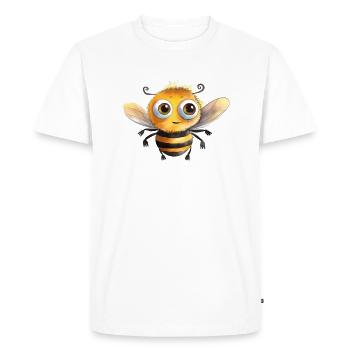 Dessin à l’aquarelle de Bumblebee - T-shirt Premium bio Homme - blanc - Devant - Nico (187cm)