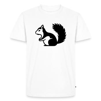 Squirrel - Men's Premium Organic T-Shirt - white - Front - Nico (187cm)
