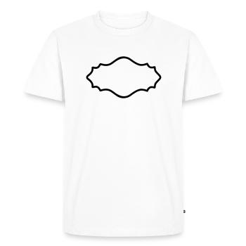 Bouclier 1 - T-shirt Premium bio Homme - blanc - Devant - Nico (187cm)