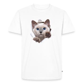 Bébé chat du monde caché - T-shirt Premium bio Homme - blanc - Devant - Nico (187cm)