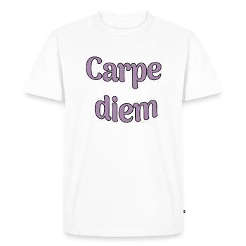 Carpe diem - T-shirt Premium bio Homme - blanc - Devant - Nico (187cm)