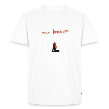 you do know things - T-shirt Premium bio Homme - blanc - Devant - Nico (187cm)