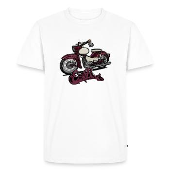 Star (red) // Illustration - Men's Premium Organic T-Shirt - white - Front - Nico (187cm)