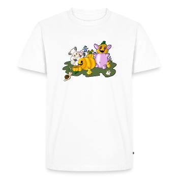 Fête d’Halloween à la ferme - T-shirt Premium bio Homme - blanc - Devant - Nico (187cm)