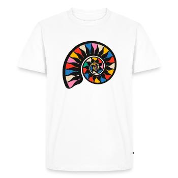 Ammonite fossil - Men's Premium Organic T-Shirt - white - Front - Nico (187cm)