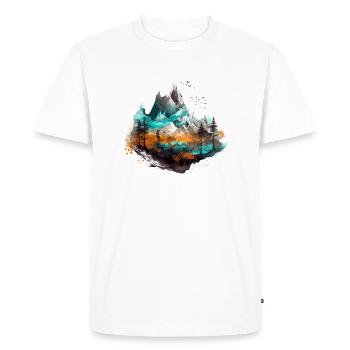 Landscape Forest Fantasy Design - Men's Premium Organic T-Shirt - white - Front - Nico (187cm)