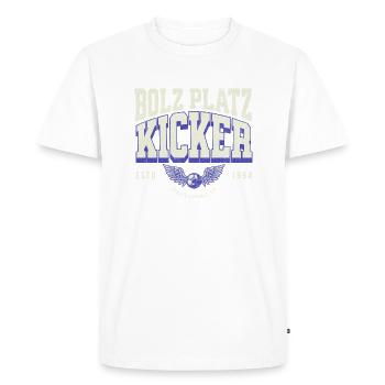 Soccer Court Kicker - Men's Premium Organic T-Shirt - white - Front - Nico (187cm)