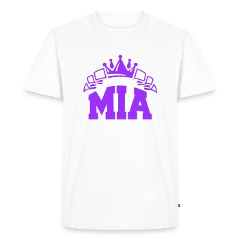 MIA - T-shirt Premium bio Homme - blanc - Devant - Nico (187cm)
