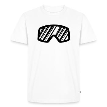 Ski goggles - Men's Premium Organic T-Shirt - white - Front - Nico (187cm)