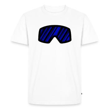 Ski goggles - Men's Premium Organic T-Shirt - white - Front - Nico (187cm)