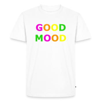 Bonne humeur - T-shirt Premium bio Homme - blanc - Devant - Nico (187cm)
