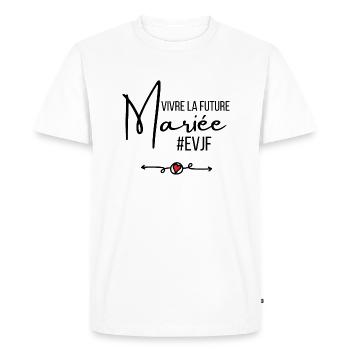 Vivre la future mariée - T-shirt Premium bio Homme - blanc - Devant - Nico (187cm)