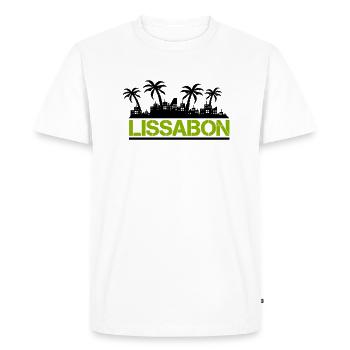 Lisbonne - T-shirt Premium bio Homme - blanc - Devant - Nico (187cm)