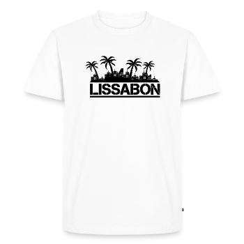 Lisbonne - T-shirt Premium bio Homme - blanc - Devant - Nico (187cm)