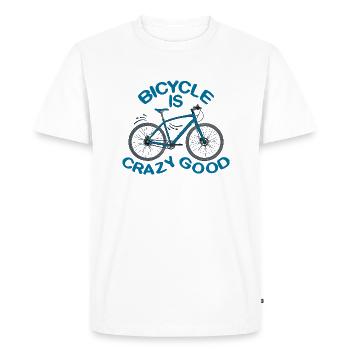 Le vélo est bon - T-shirt Premium bio Homme - blanc - Devant - Nico (187cm)