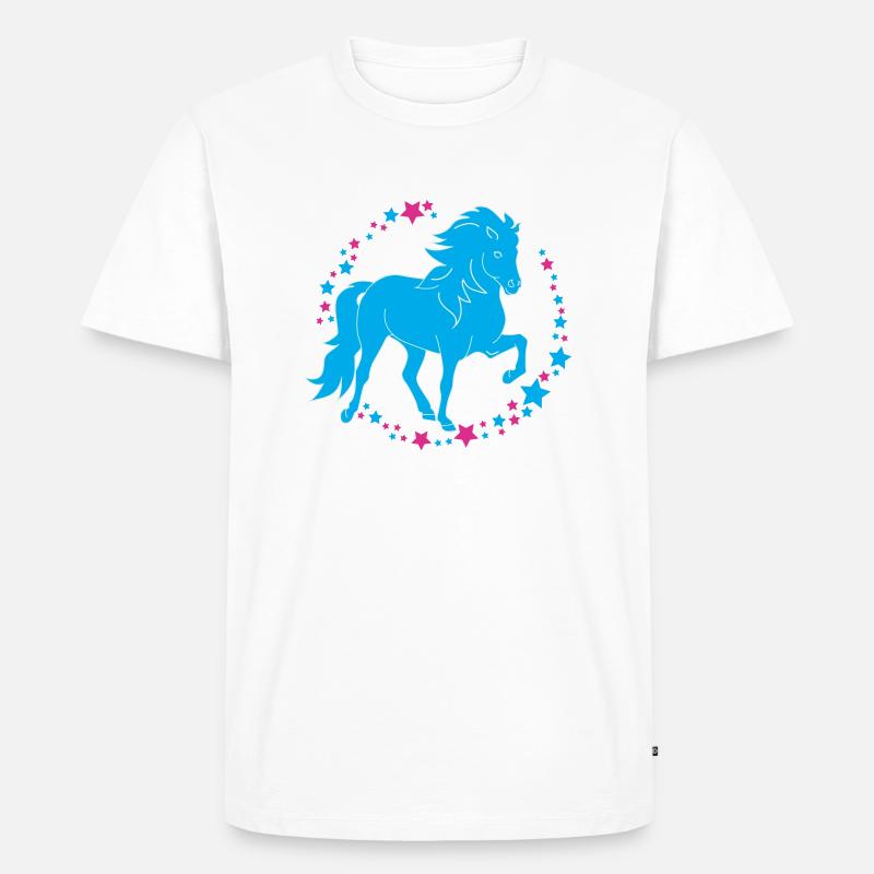 Tölter Sterne - Männer Premium Bio T-Shirt - Weiß