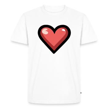Coeur mignon - T-shirt Premium bio Homme - blanc - Devant - Nico (187cm)