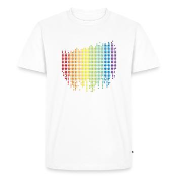 Rainbow in Dots - Men's Premium Organic T-Shirt - white - Front - Nico (187cm)