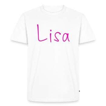 Lisa - T-shirt Premium bio Homme - blanc - Devant - Nico (187cm)