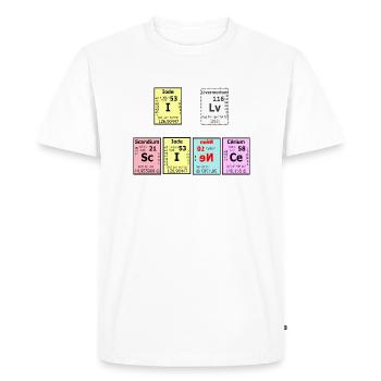 I love science - T-shirt Premium bio Homme - blanc - Devant - Nico (187cm)