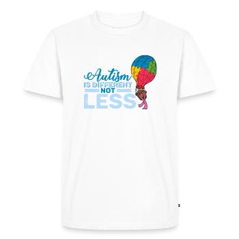 Autism is different not less Autist puzzle piece - Men's Premium Organic T-Shirt - white - Front - Nico (187cm)