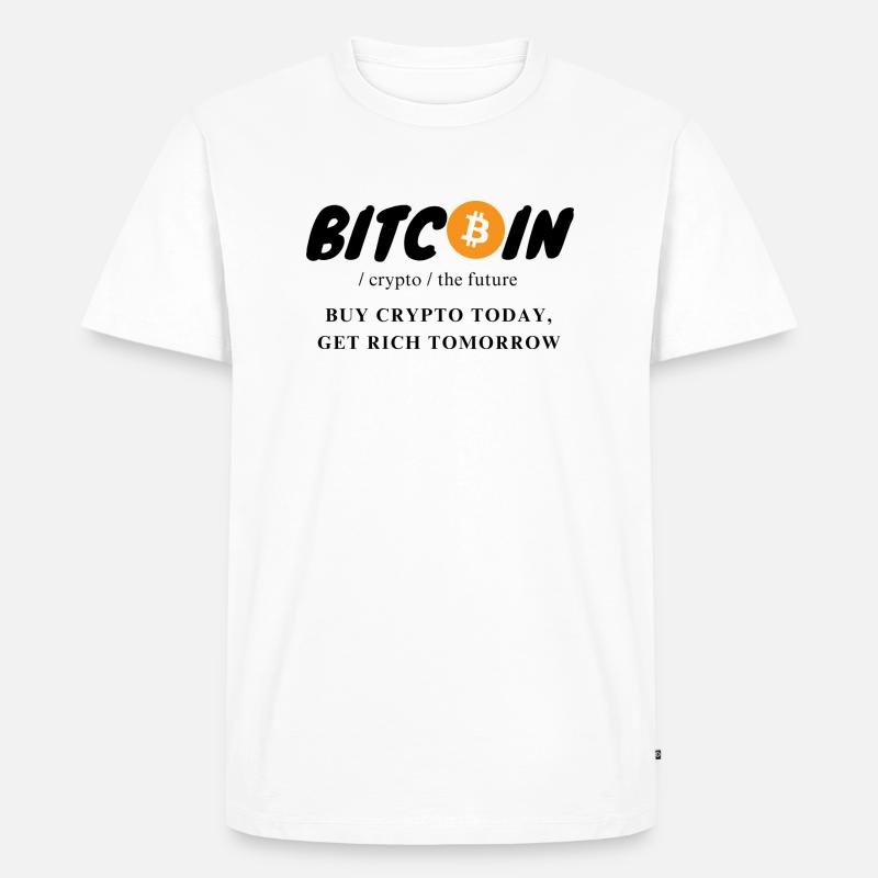 Krypto Bitcoin The Future - Männer Premium Bio T-Shirt - Weiß