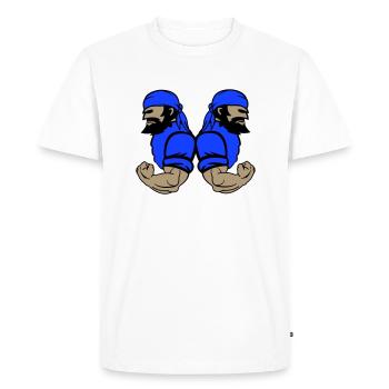 Pirates - T-shirt Premium bio Homme - blanc - Devant - Nico (187cm)