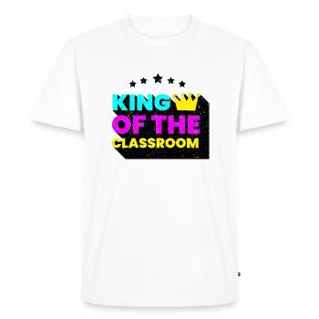 Roi de la salle de classe - cadeau de professeur drôle - T-shirt Premium bio Homme - blanc - Devant - Nico (187cm)