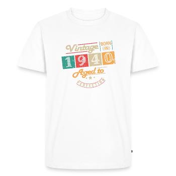 Original 1940's Vintage - 1940's Birthday Gift - Men's Premium Organic T-Shirt - white - Front - Nico (187cm)