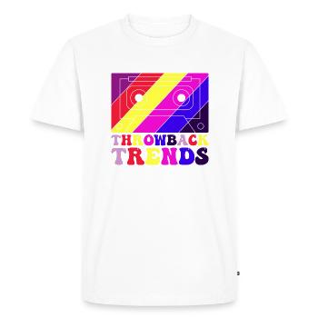 Tendances rétro - T-shirt Premium bio Homme - blanc - Devant - Nico (187cm)