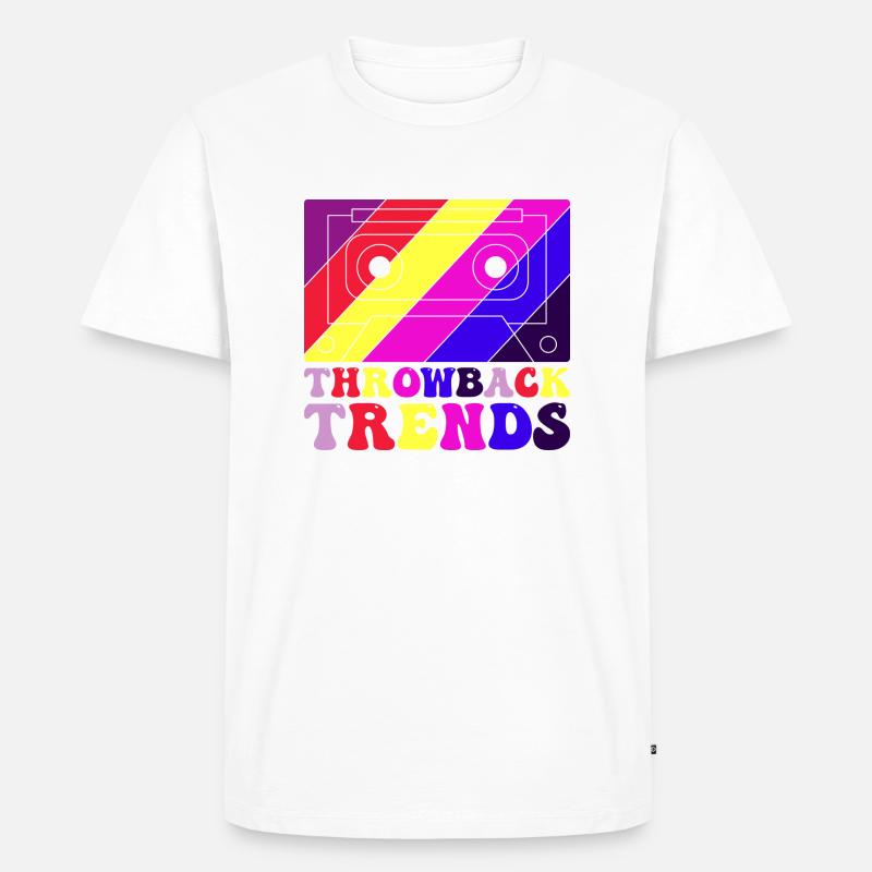 Retro-Trends - Männer Premium Bio T-Shirt - Weiß