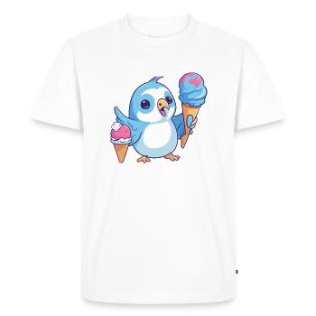 Glace bleue - T-shirt Premium bio Homme - blanc - Devant - Nico (187cm)