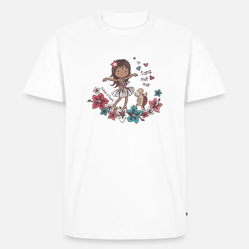 Tanz mit mir - Männer Premium Bio T-Shirt - Weiß