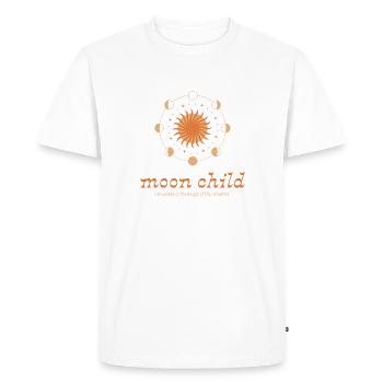 Moon Child - Men's Premium Organic T-Shirt - white - Front - Nico (187cm)