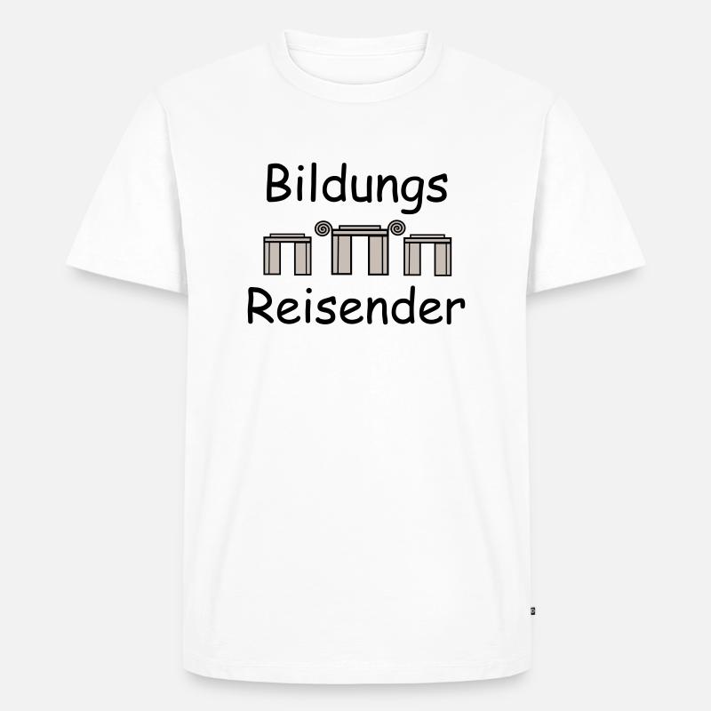 Bildungsreisender - Männer Premium Bio T-Shirt - Weiß