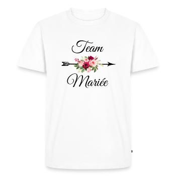Team The Bride Arrow Flower Bouquet - Men's Premium Organic T-Shirt - white - Front - Nico (187cm)